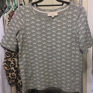 LOFT Art Deco Print Knit Top